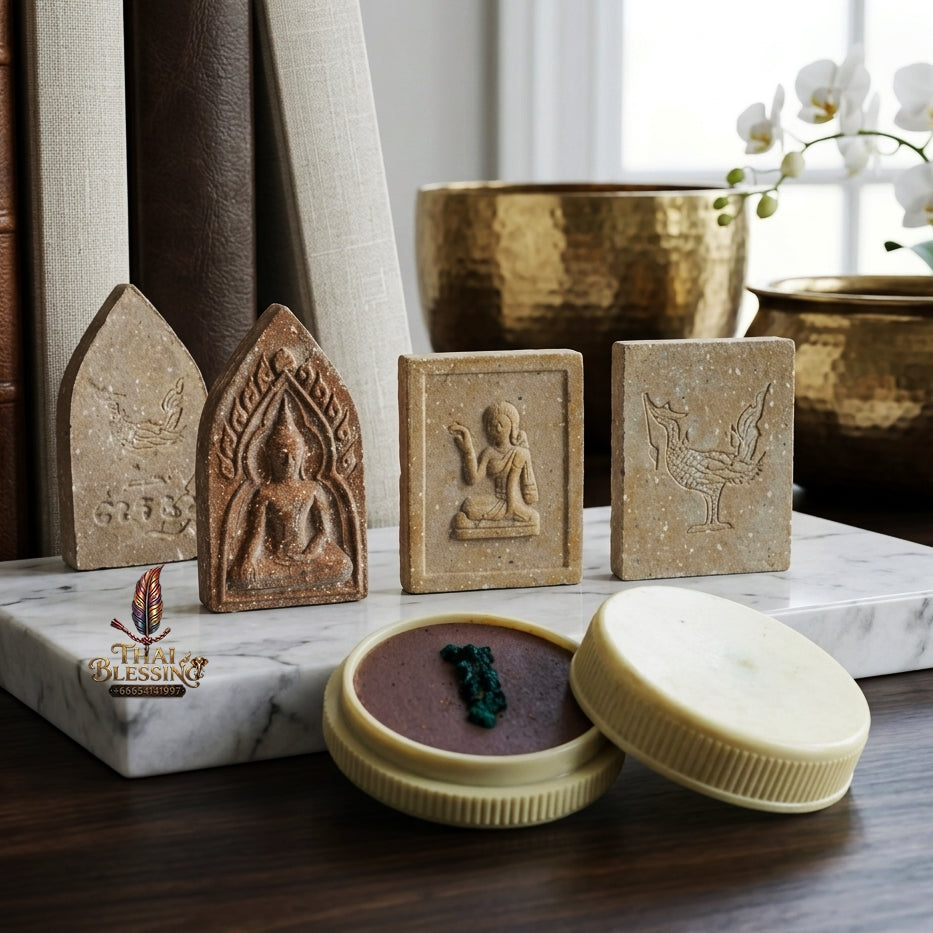 Sacred "Seefueng, Khun Phaen, & Nang Kwak" Master-Blessed Set by Luang Pu Hong, Wat Phetchaburi 2542 for Unsurpassed Metta, Wealth Attraction, and Universal Charm