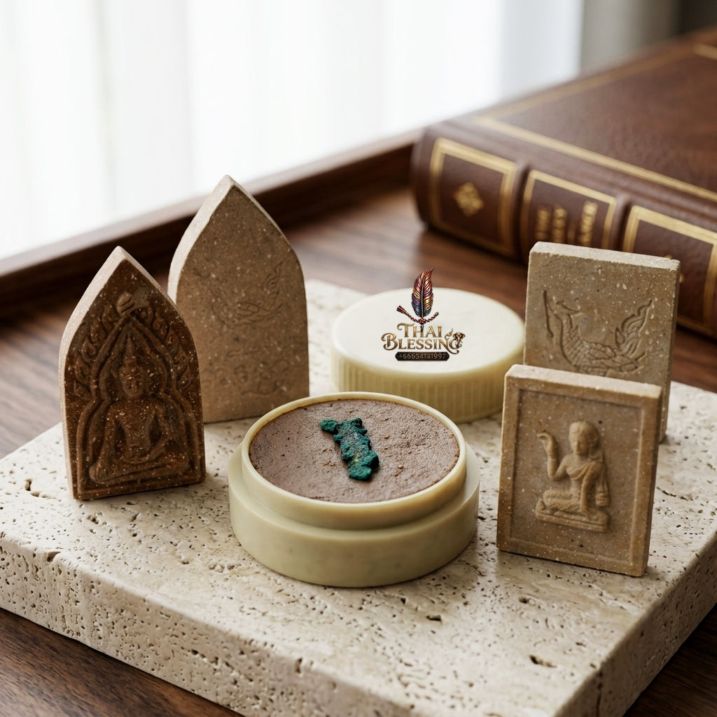 Sacred "Seefueng, Khun Phaen, & Nang Kwak" Master-Blessed Set by Luang Pu Hong, Wat Phetchaburi 2542 for Unsurpassed Metta, Wealth Attraction, and Universal Charm