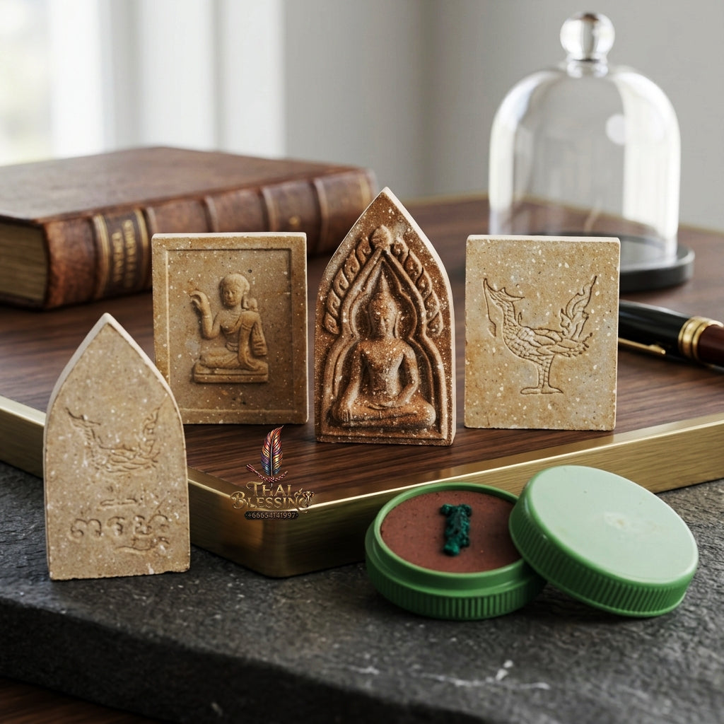 Sacred "Seefueng, Khun Phaen, & Nang Kwak" Master-Blessed Set by Luang Pu Hong, Wat Phetchaburi 2542 for Unsurpassed Metta, Wealth Attraction, and Universal Charm