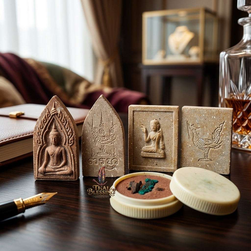 Sacred "Seefueng, Khun Phaen, & Nang Kwak" Master-Blessed Set by Luang Pu Hong, Wat Phetchaburi 2542 for Unsurpassed Metta, Wealth Attraction, and Universal Charm