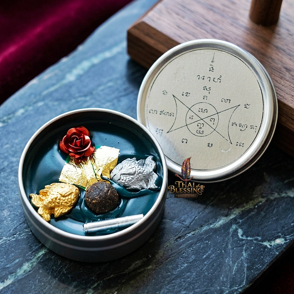 Sacred "Seepueng Jindamanee Phraya Mon Maha Phokhasap" (Jindamanee Great Wealth & Attraction Wax)