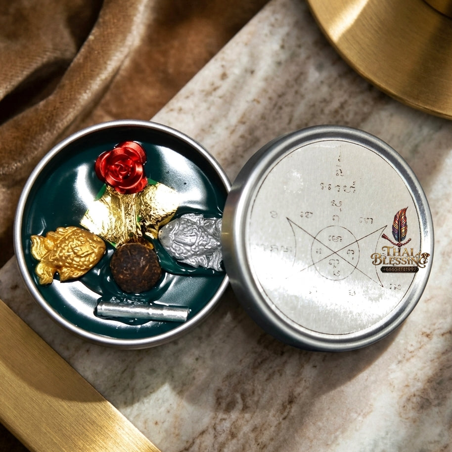 Sacred "Seepueng Jindamanee Phraya Mon Maha Phokhasap" (Jindamanee Great Wealth & Attraction Wax)