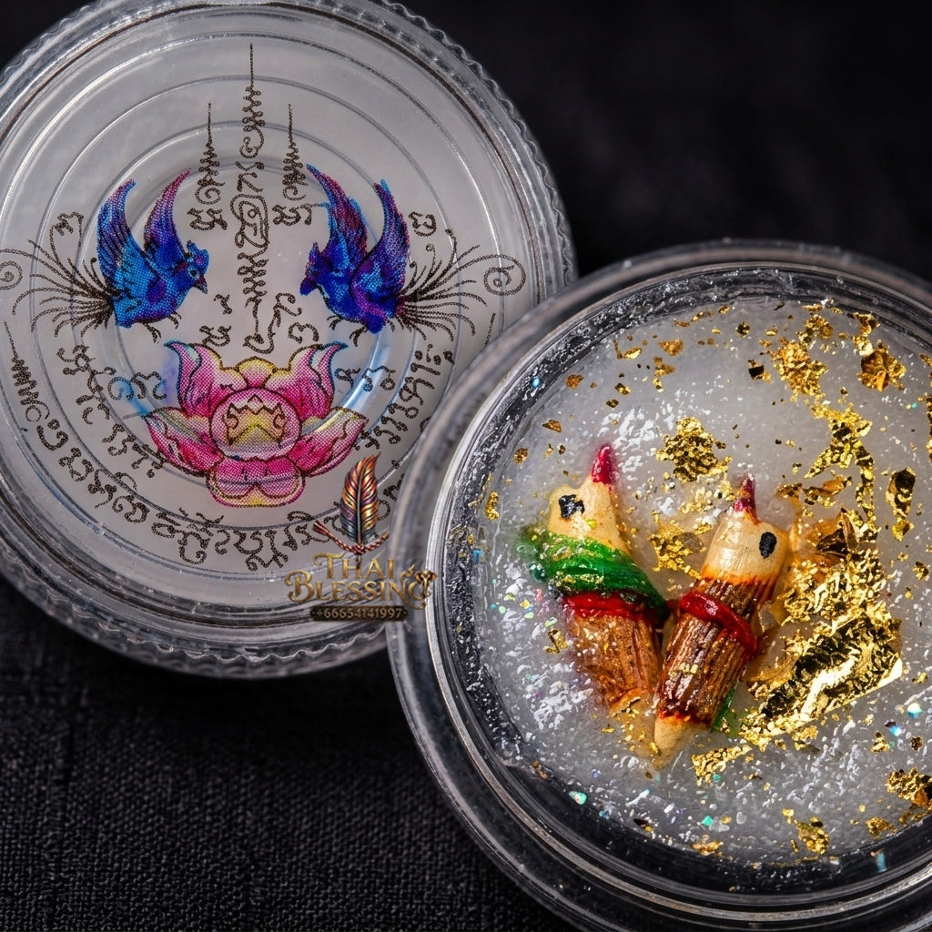 Sacred "Seepueng Phaya Karavek Tong Mon" (Enchanted Celestial Karavek Bird Seepueng) for Supreme Speech Persuasion, High-Conversion Sales, and White-Lineage Metta Charm
