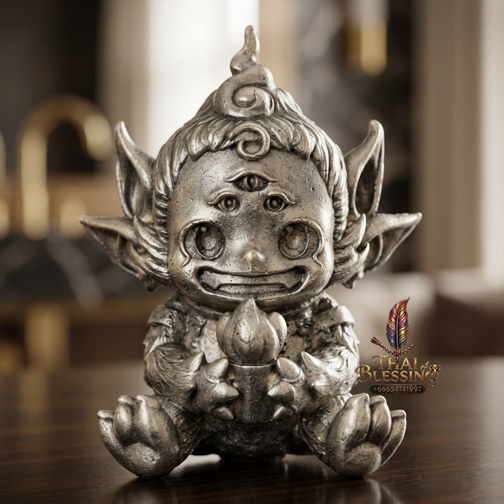 Sacred Si Hu Ha Ta Bronze Amulet "Fha Prathan Edition" by Phra Kru Palat Thanapat Wat Tham Chai Mongkhon 2026 for Ultimate Wealth Magnetism and Miraculous Windfalls