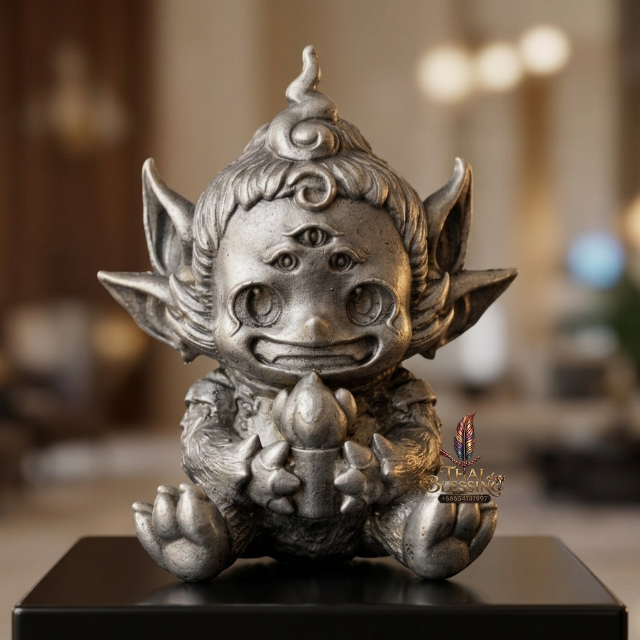 Sacred Si Hu Ha Ta Bronze Amulet "Fha Prathan Edition" by Phra Kru Palat Thanapat Wat Tham Chai Mongkhon 2026 for Ultimate Wealth Magnetism and Miraculous Windfalls