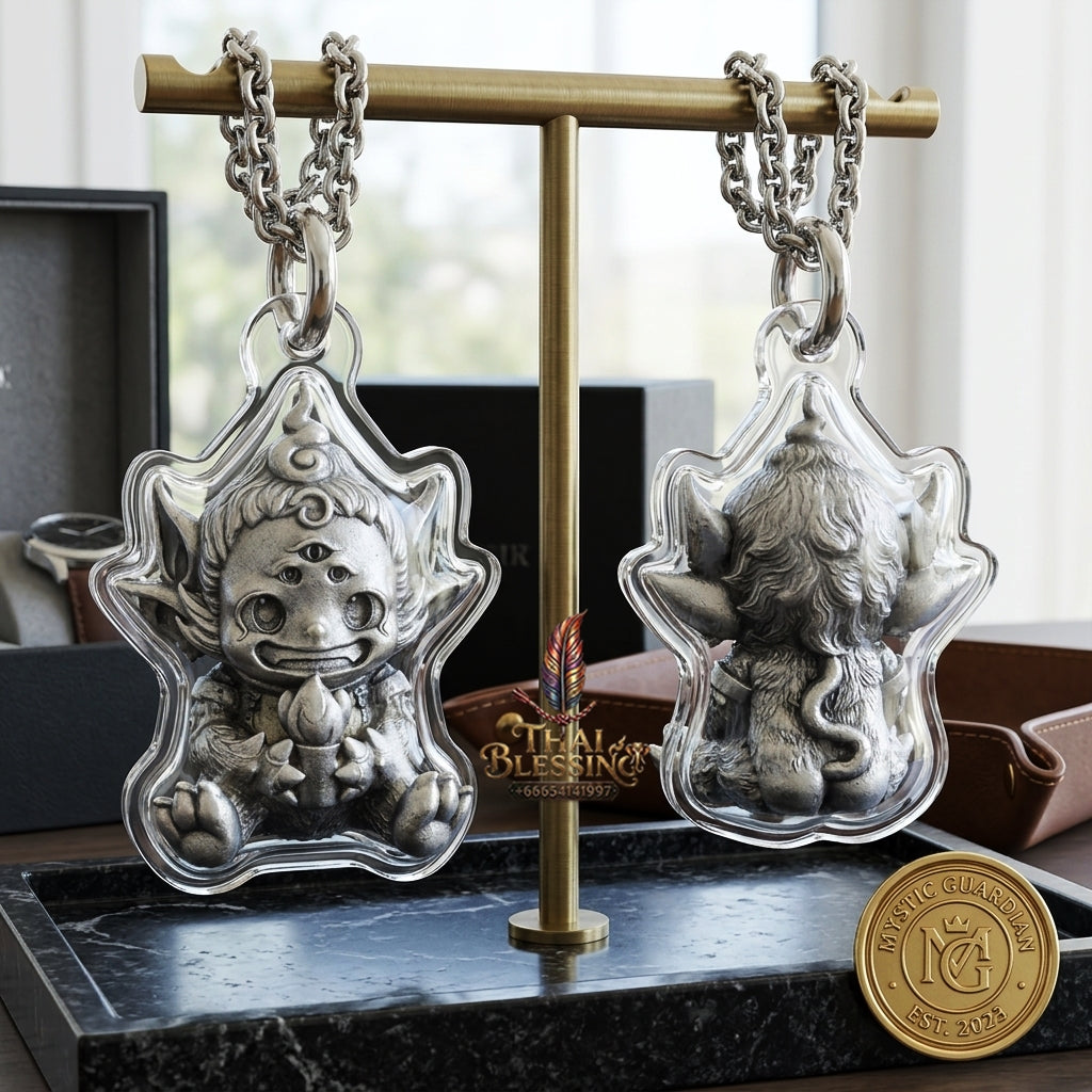 Sacred Si Hu Ha Ta Bronze Amulet "Fha Prathan Edition" by Phra Kru Palat Thanapat Wat Tham Chai Mongkhon 2026 for Ultimate Wealth Magnetism and Miraculous Windfalls