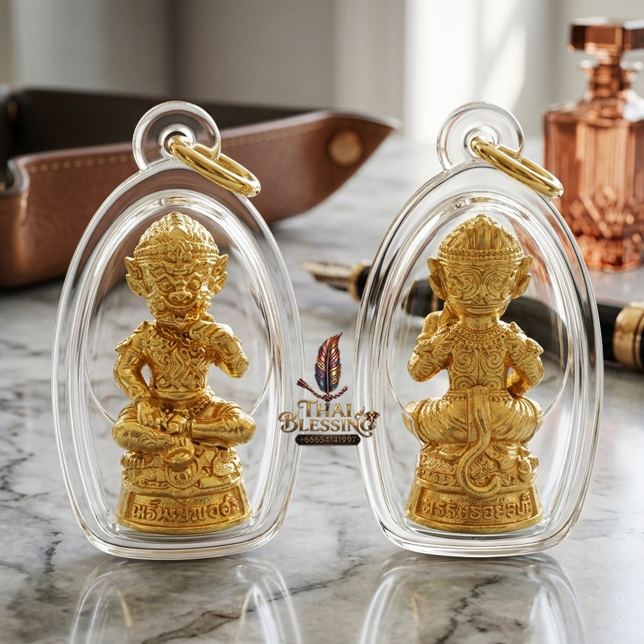 Sacred Si Hu Ha Ta Bronze Amulet "Sap Mongkhon Edition" Kathin Chairman Set (3 Pieces, Small Mold) Ultimate Wealth Magnetism and Miraculous Windfalls