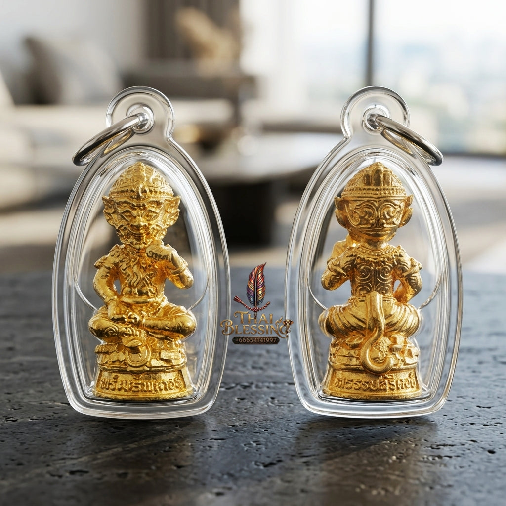 Sacred Si Hu Ha Ta Bronze Amulet "Sap Mongkhon Edition" Kathin Chairman Set (3 Pieces, Small Mold) Ultimate Wealth Magnetism and Miraculous Windfalls