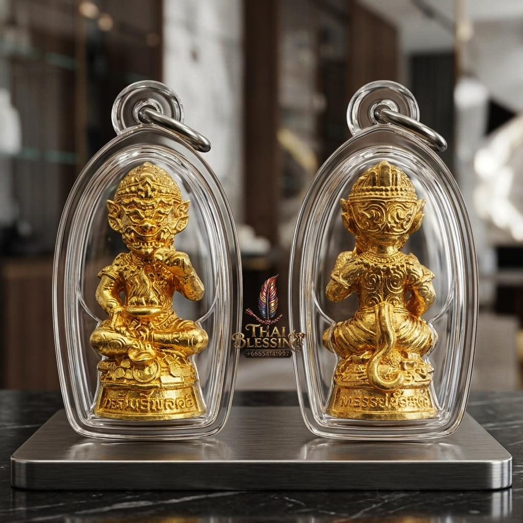 Sacred Si Hu Ha Ta Bronze Amulet "Sap Mongkhon Edition" Kathin Chairman Set (3 Pieces, Small Mold) Ultimate Wealth Magnetism and Miraculous Windfalls