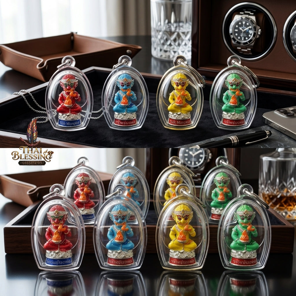 Sacred Si Hu Ha Ta Bronze Amulet "Sap Mongkhon Edition" Kathin Chairman Set (4 Pieces, Large Mold) Ultimate Wealth Magnetism and Miraculous Windfalls