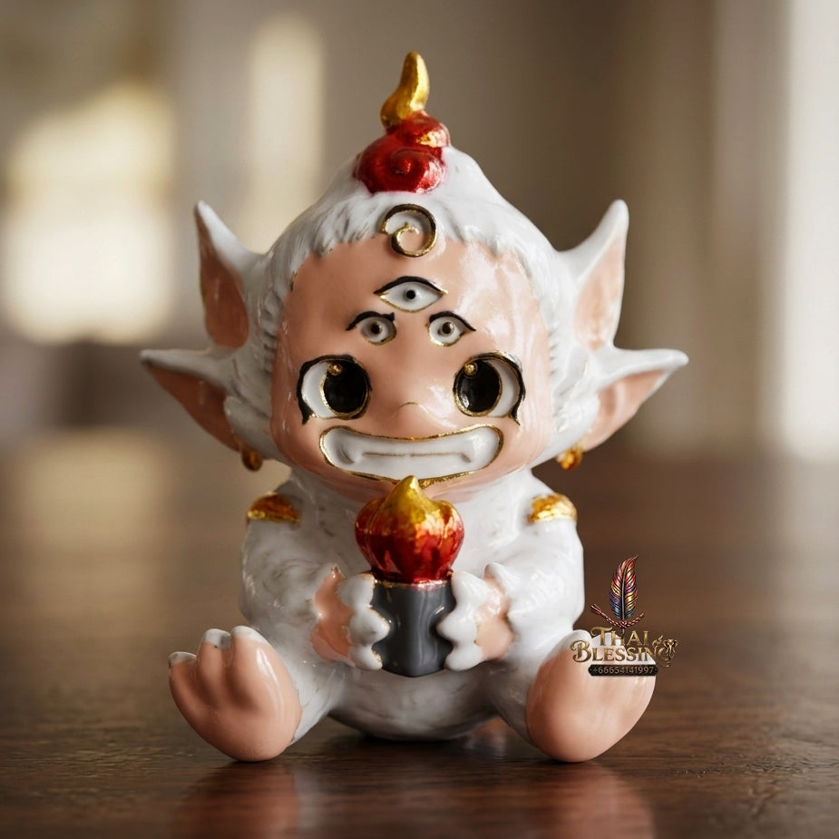 Sacred Si Hu Ha Ta Enamelled Bronze Amulet "Fha Prathan Edition" by Phra Kru Palat Thanapat Wat Tham Chai Mongkhon 2026 for Ultimate Wealth Magnetism and Miraculous Windfalls