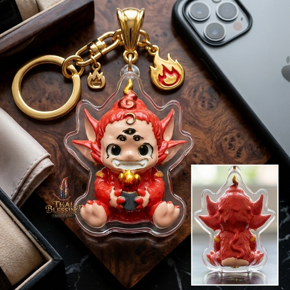 Sacred Si Hu Ha Ta Enamelled Bronze Amulet "Fha Prathan Edition" by Phra Kru Palat Thanapat Wat Tham Chai Mongkhon 2026 for Ultimate Wealth Magnetism and Miraculous Windfalls