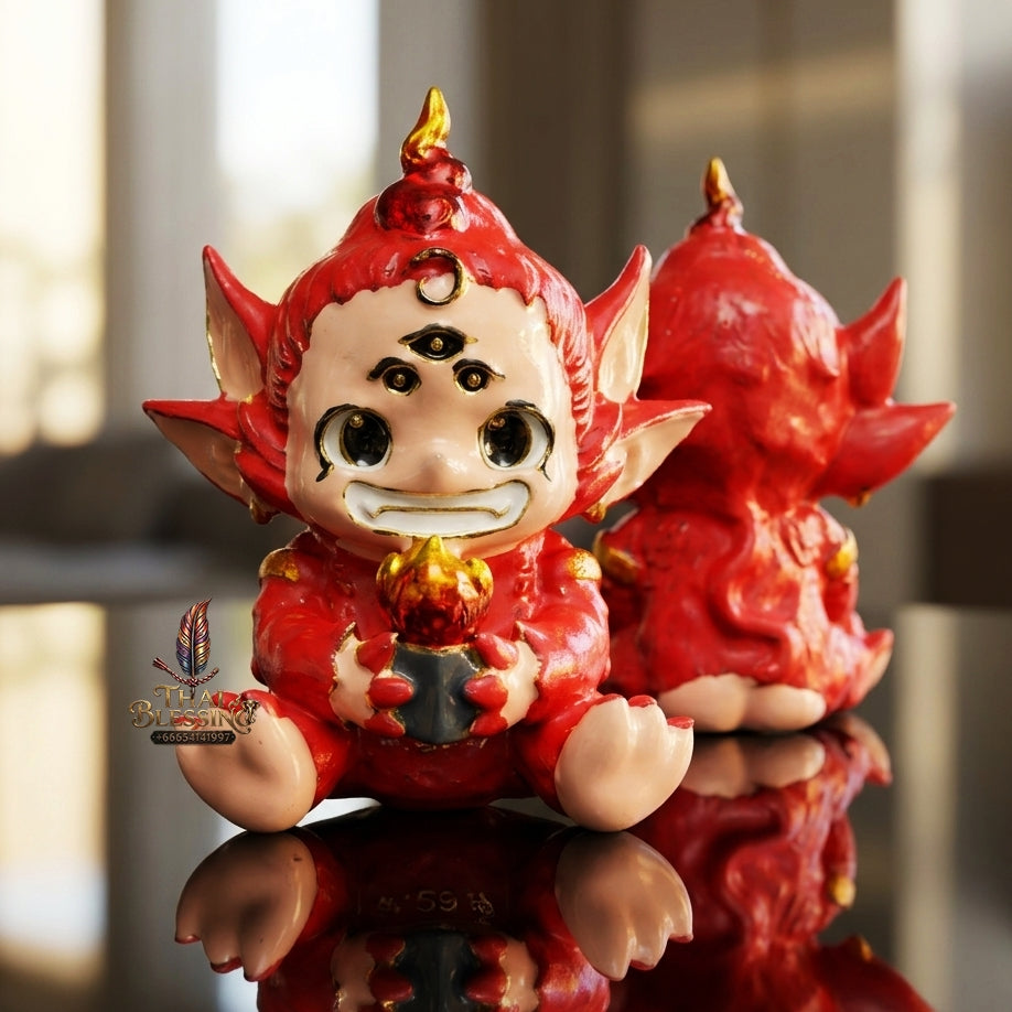 Sacred Si Hu Ha Ta Enamelled Bronze Amulet "Fha Prathan Edition" by Phra Kru Palat Thanapat Wat Tham Chai Mongkhon 2026 for Ultimate Wealth Magnetism and Miraculous Windfalls