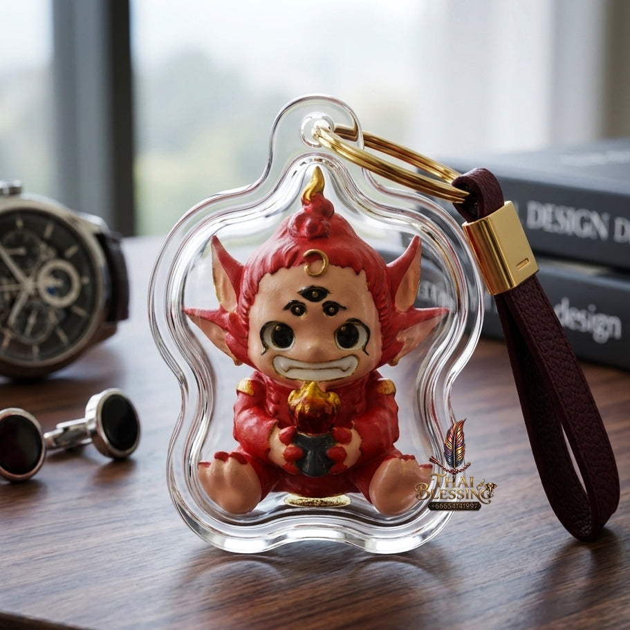 Sacred Si Hu Ha Ta Enamelled Bronze Amulet "Fha Prathan Edition" by Phra Kru Palat Thanapat Wat Tham Chai Mongkhon 2026 for Ultimate Wealth Magnetism and Miraculous Windfalls
