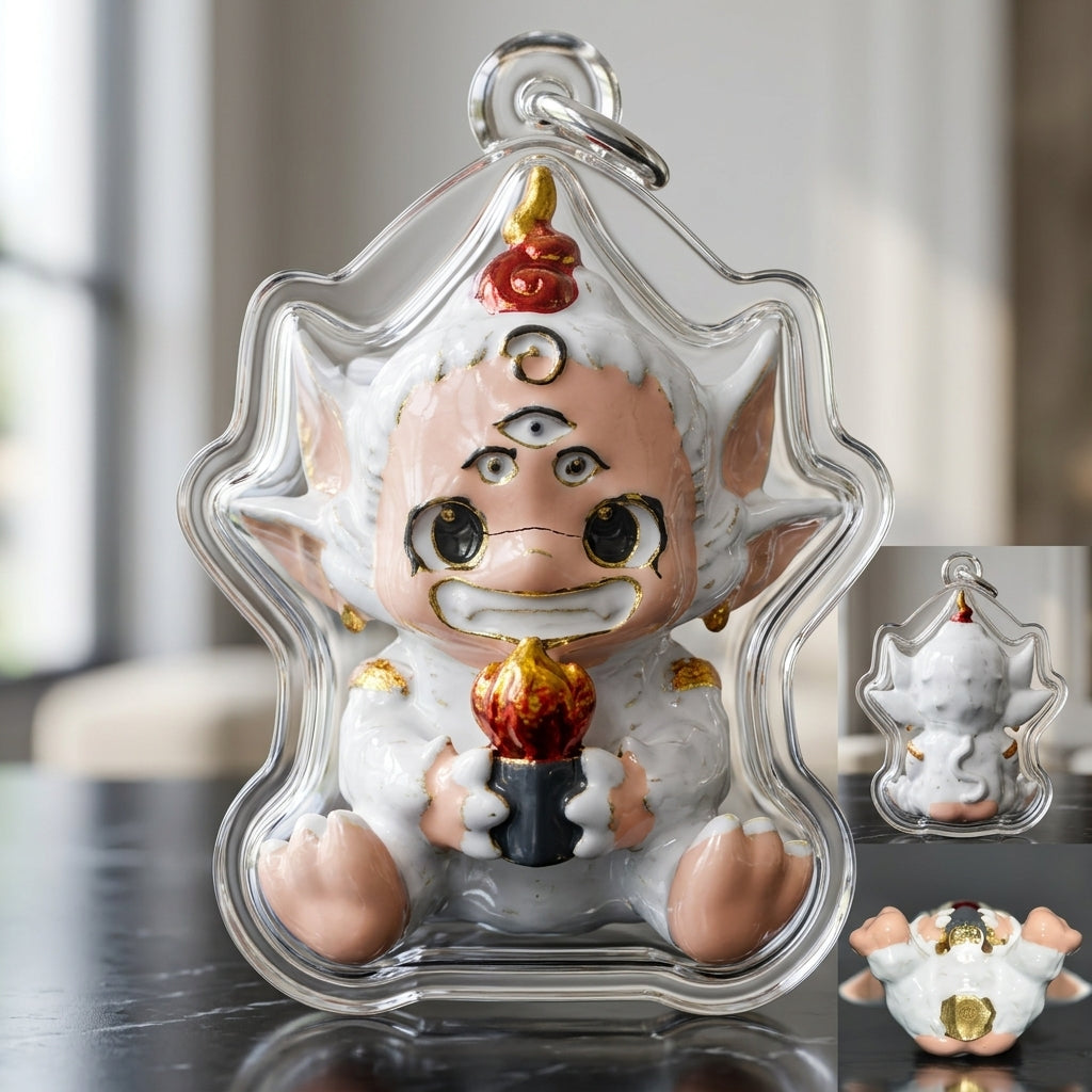 Sacred Si Hu Ha Ta Enamelled Bronze Amulet "Fha Prathan Edition" by Phra Kru Palat Thanapat Wat Tham Chai Mongkhon 2026 for Ultimate Wealth Magnetism and Miraculous Windfalls