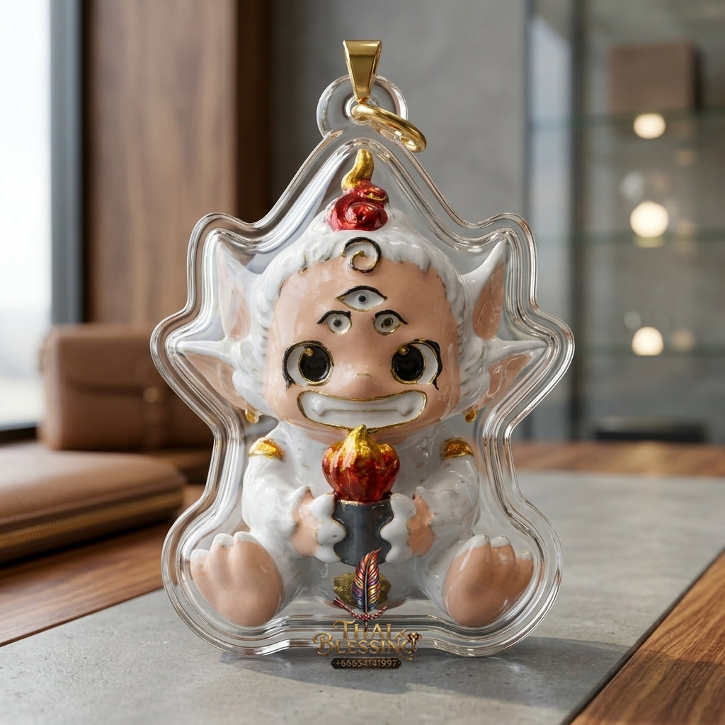 Sacred Si Hu Ha Ta Enamelled Bronze Amulet "Fha Prathan Edition" by Phra Kru Palat Thanapat Wat Tham Chai Mongkhon 2026 for Ultimate Wealth Magnetism and Miraculous Windfalls