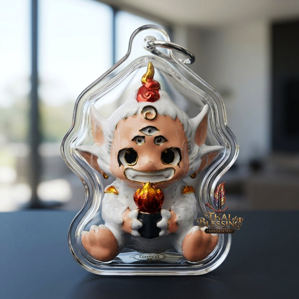 Sacred Si Hu Ha Ta Enamelled Bronze Amulet "Fha Prathan Edition" by Phra Kru Palat Thanapat Wat Tham Chai Mongkhon 2026 for Ultimate Wealth Magnetism and Miraculous Windfalls