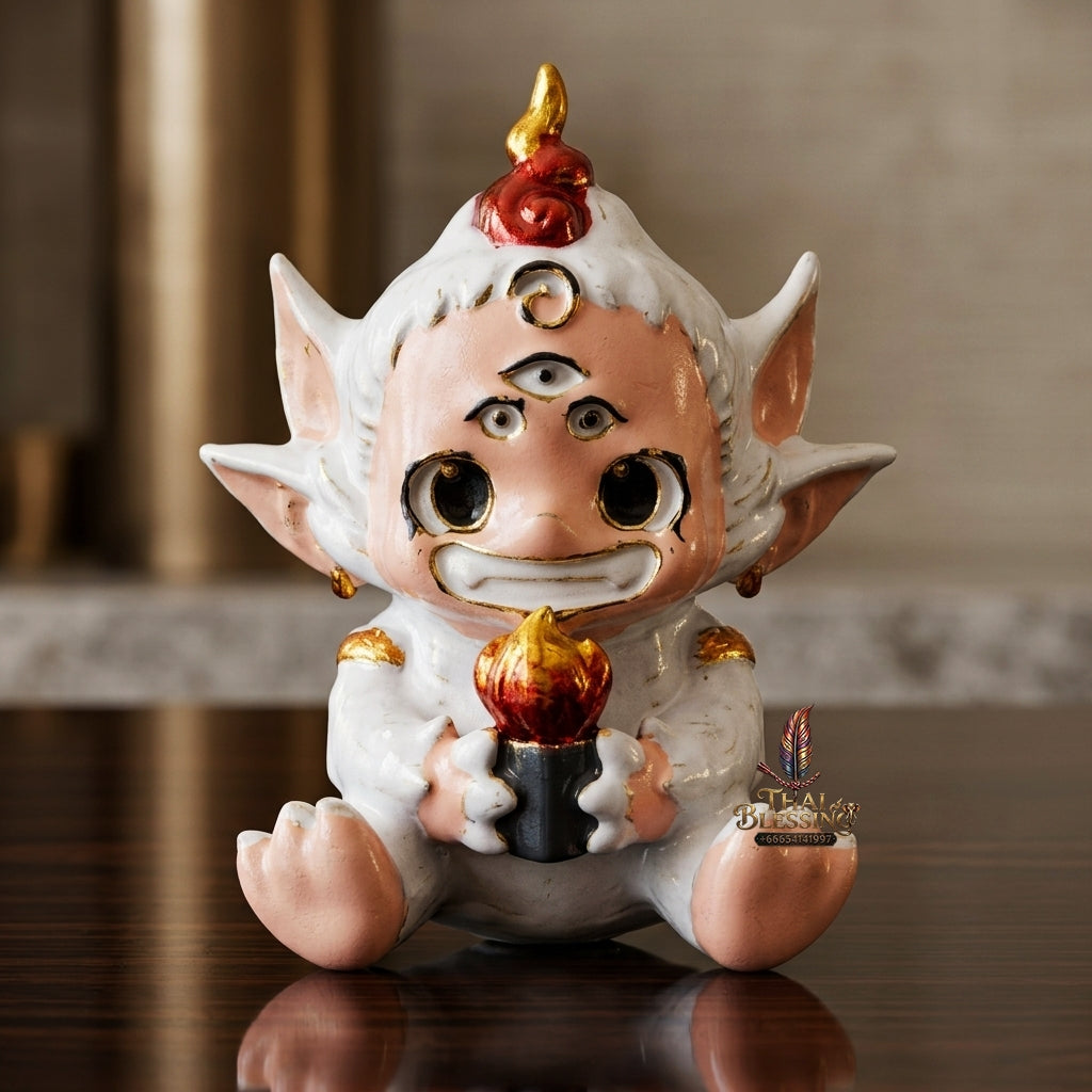 Sacred Si Hu Ha Ta Enamelled Bronze Amulet "Fha Prathan Edition" by Phra Kru Palat Thanapat Wat Tham Chai Mongkhon 2026 for Ultimate Wealth Magnetism and Miraculous Windfalls