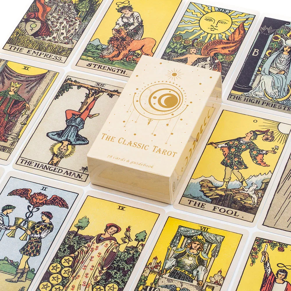 The Classic Tarot Deck - 78-Card Rider-Waite Foundation Set with Guidebook, Easy for Beginners & Collectors, Traditional Fortune Telling & Tabletop Divination Art Collectible
