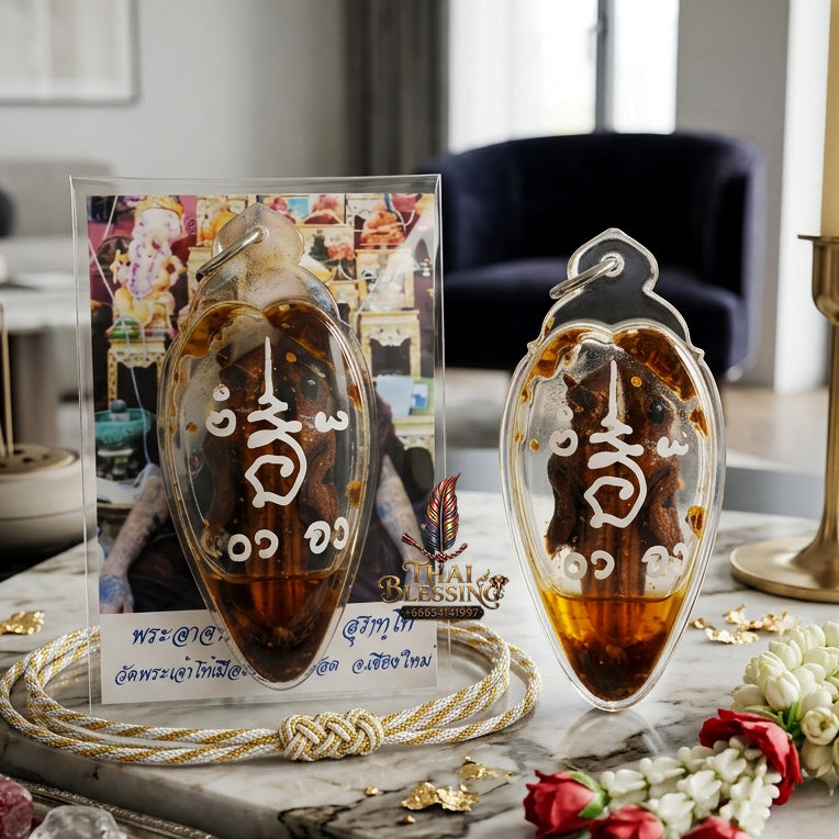 ✨ "Salika Khu" (Twin Golden-Tongued Salika Birds) - Sacred Wood Carved in Charm Oil Edition The Supreme Lanna Masterpiece of Persuasive Eloquence, Commercial Dominance, and Magnetic Charm!