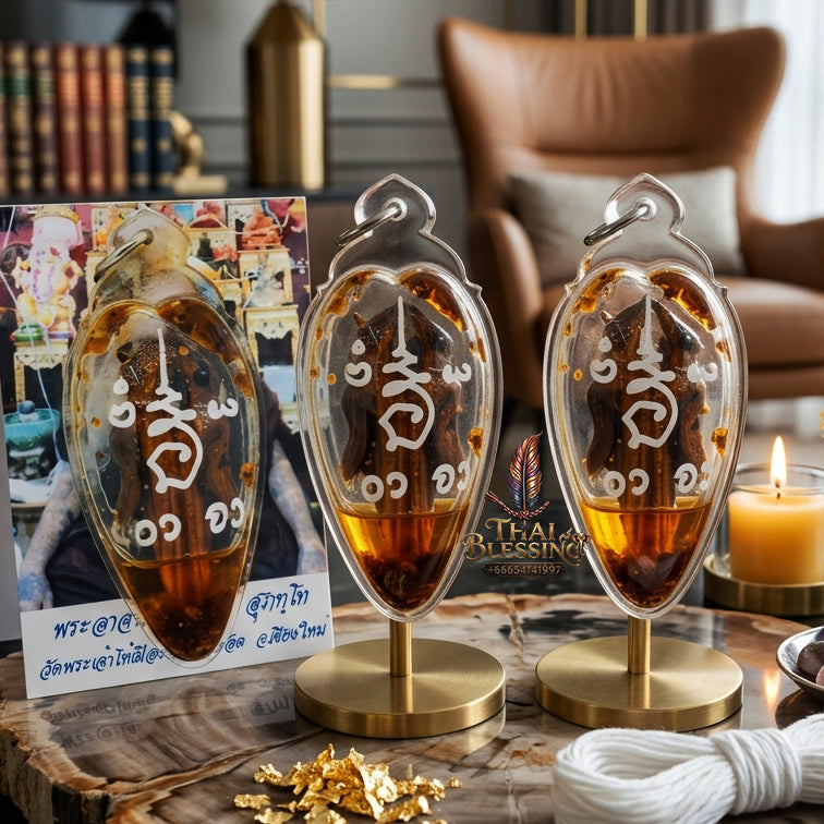 ✨ "Salika Khu" (Twin Golden-Tongued Salika Birds) - Sacred Wood Carved in Charm Oil Edition The Supreme Lanna Masterpiece of Persuasive Eloquence, Commercial Dominance, and Magnetic Charm!