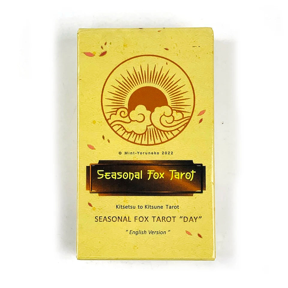 ✨ Seasonal Fox Tarot Cards Deck - Mysterious Divination Oracle and Family Gathering Card Game with Nature-Themed Animal Art for Beginners