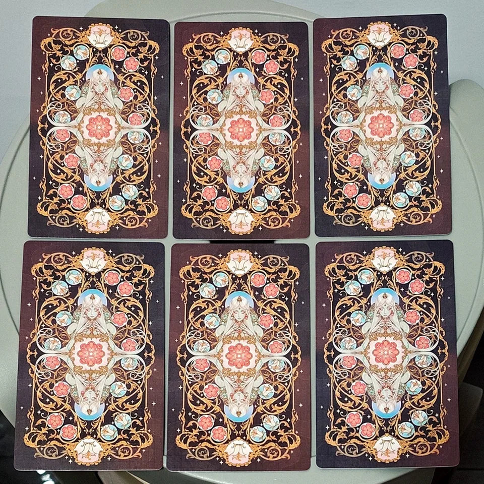 ✨ Anima Tarot Deck in Rigid Box - 78-Card Double-Embossed 12x7cm Art Nouveau Tarot Cards with Gorgeous Anime-Style Illustrations for Collectors and Seekers