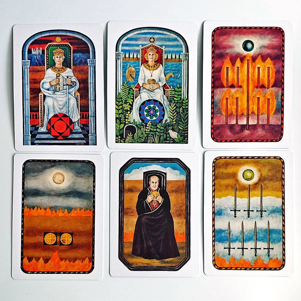 ✨ The Jungian Tarot Deck in Rigid Box - 78 Double-Embossed Cards by Dr. Robert Wang for Active Imagination, Jung Archetypes, and Psychological Insight