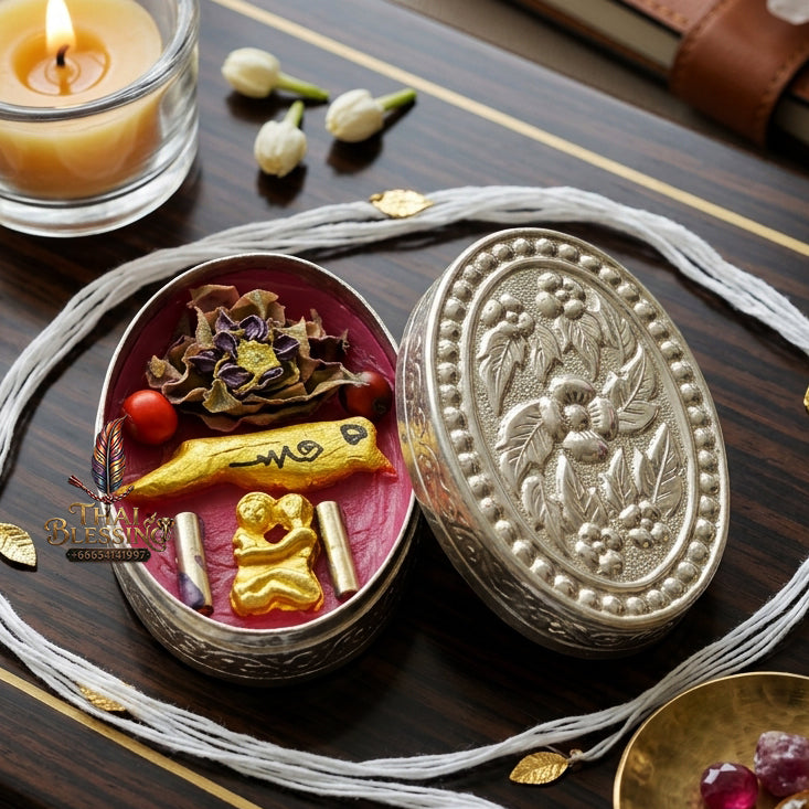 ✨ "Si Phueng Saneh Nang Rak" (Master Teacher Edition Charm Wax)  The Supreme Masterpiece of Ancient Lanna-Style Necromantic Boiling, Double-Love Herb Matrix, and Unbreakable Emotional Binding!
