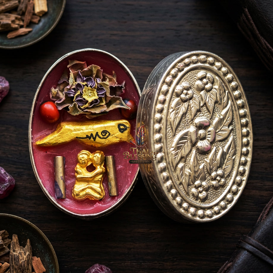 ✨ "Si Phueng Saneh Nang Rak" (Master Teacher Edition Charm Wax)  The Supreme Masterpiece of Ancient Lanna-Style Necromantic Boiling, Double-Love Herb Matrix, and Unbreakable Emotional Binding!