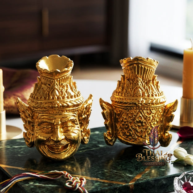 ✨ "Sian Boromakhru Pu Ruesi Narot" (Hermit Sage Narada Head / Ruesi Narot Mask) - Gold-Plated Samrit Edition, The Sovereign Masterpiece of Supreme Spiritual Authority, Divine Inspiration, and Absolute Mastery!