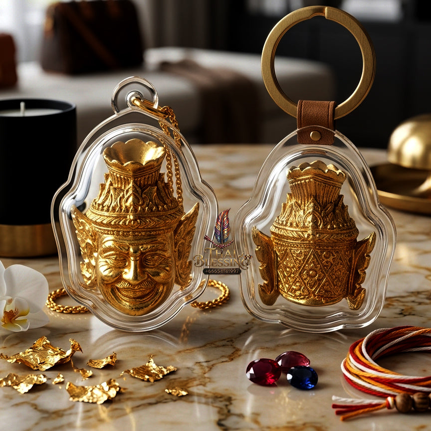✨ "Sian Boromakhru Pu Ruesi Narot" (Hermit Sage Narada Head / Ruesi Narot Mask) - Gold-Plated Samrit Edition, The Sovereign Masterpiece of Supreme Spiritual Authority, Divine Inspiration, and Absolute Mastery!