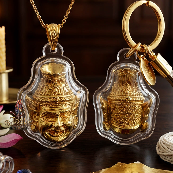 ✨ "Sian Boromakhru Pu Ruesi Narot" (Hermit Sage Narada Head / Ruesi Narot Mask) - Gold-Plated Samrit Edition, The Sovereign Masterpiece of Supreme Spiritual Authority, Divine Inspiration, and Absolute Mastery!
