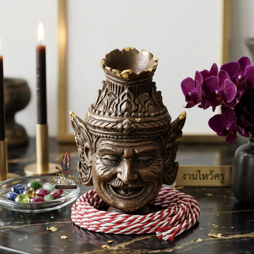 ✨ "Sian Lersi" (Hermit Sage Head / Ruesi Mask) - Sacred Nawa Metal Edition, Supreme Spiritual Wisdom, Master-Class Occult Authority, and Unshakable Protection!