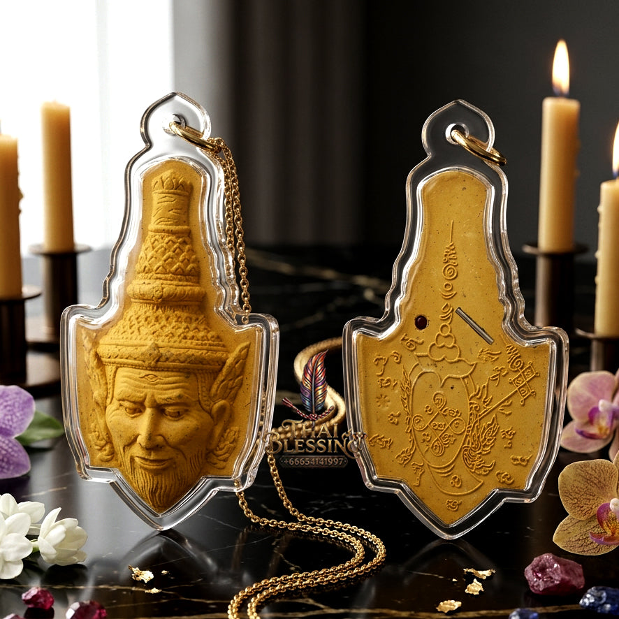 ✨ "Sian Phra Rue Si Ta Fire" (Hermit Ta Fai Crown / Rishi Third-Eye Hermit) - 108 Sacred Herb Powders Edition