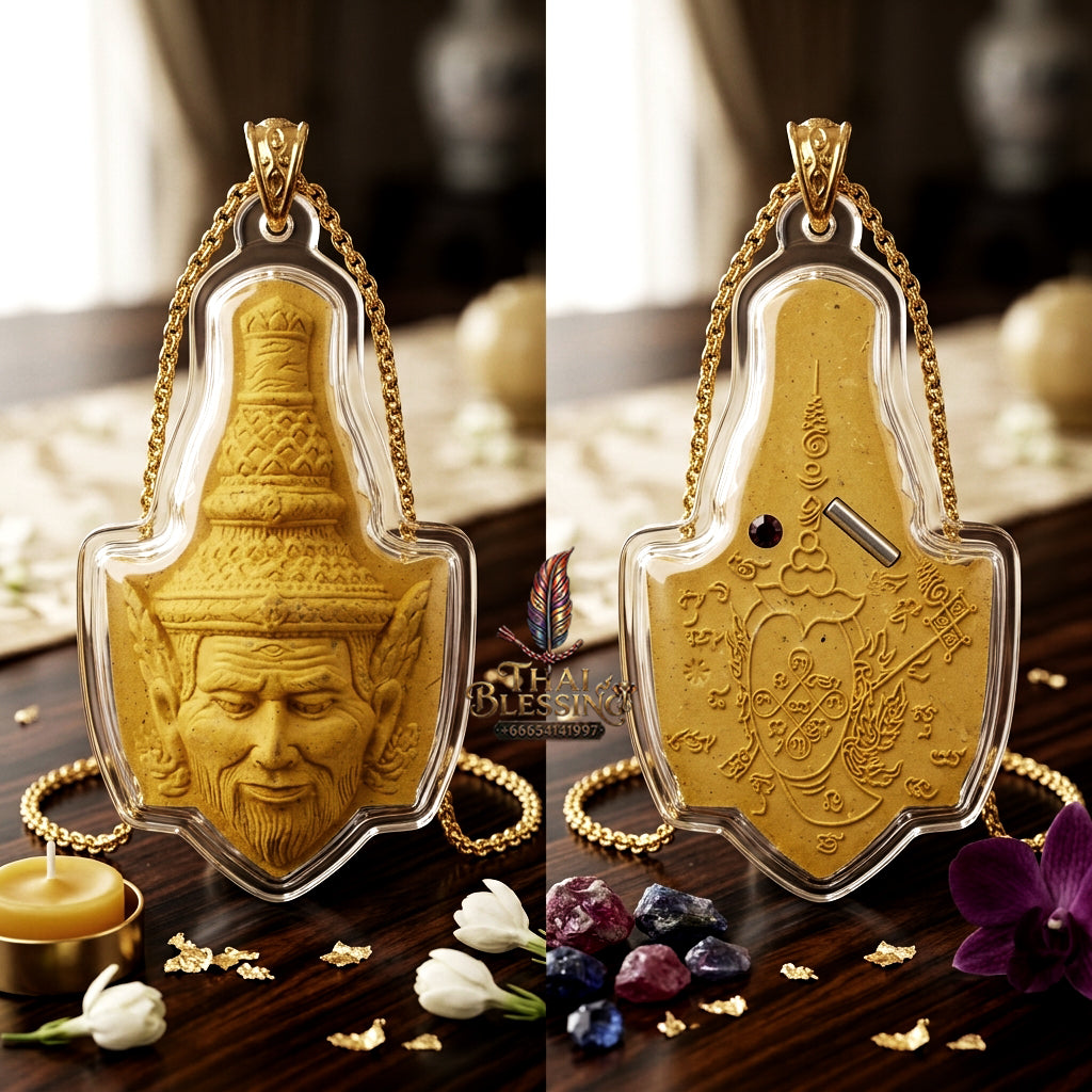 ✨ "Sian Phra Rue Si Ta Fire" (Hermit Ta Fai Crown / Rishi Third-Eye Hermit) - 108 Sacred Herb Powders Edition