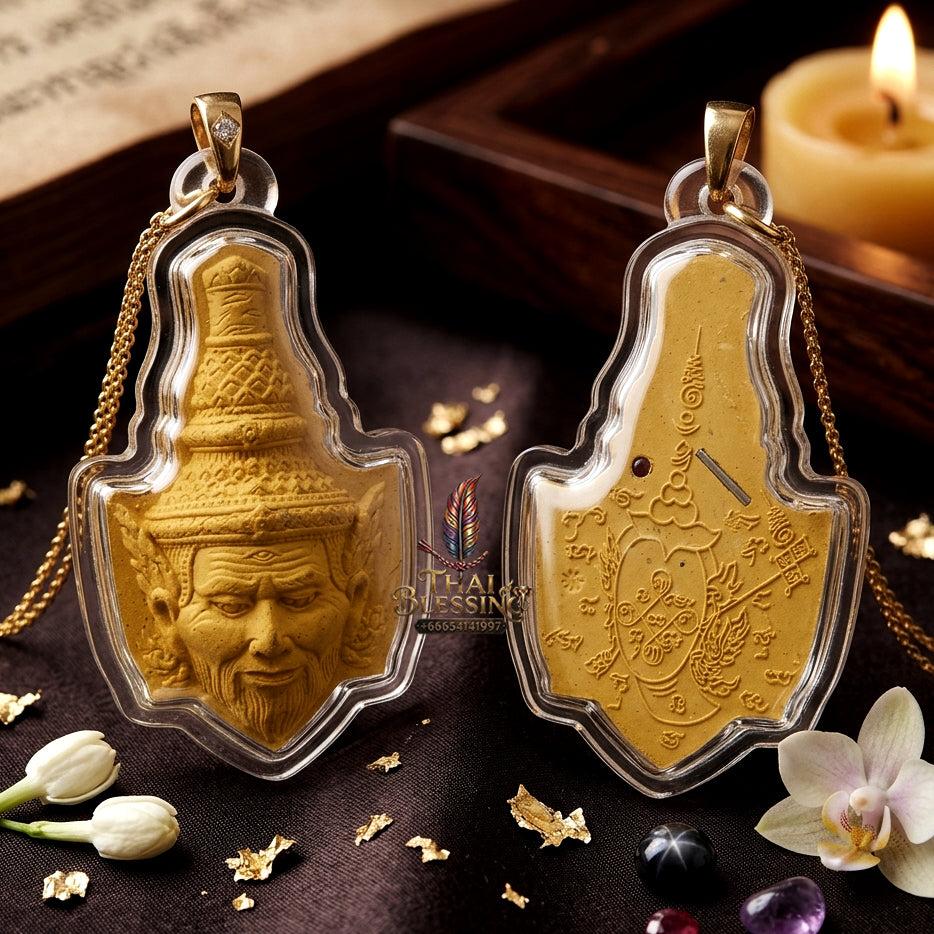 ✨ "Sian Phra Rue Si Ta Fire" (Hermit Ta Fai Crown / Rishi Third-Eye Hermit) - 108 Sacred Herb Powders Edition