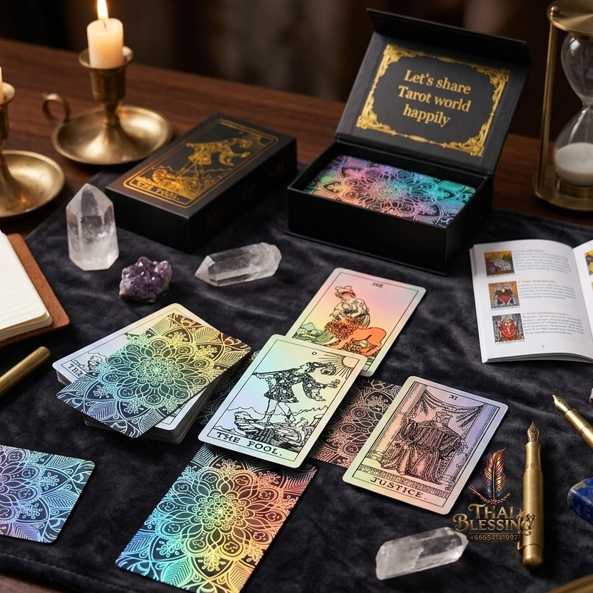 ✨ Silver Retro Tarot Cards Deck with Guidebook - Waterproof Plastic Fortune-Telling Game with Elegant Silver Foil Design and Hardcover Guide