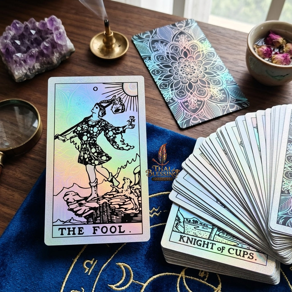 ✨ Silver Retro Tarot Cards Deck with Guidebook - Waterproof Plastic Fortune-Telling Game with Elegant Silver Foil Design and Hardcover Guide