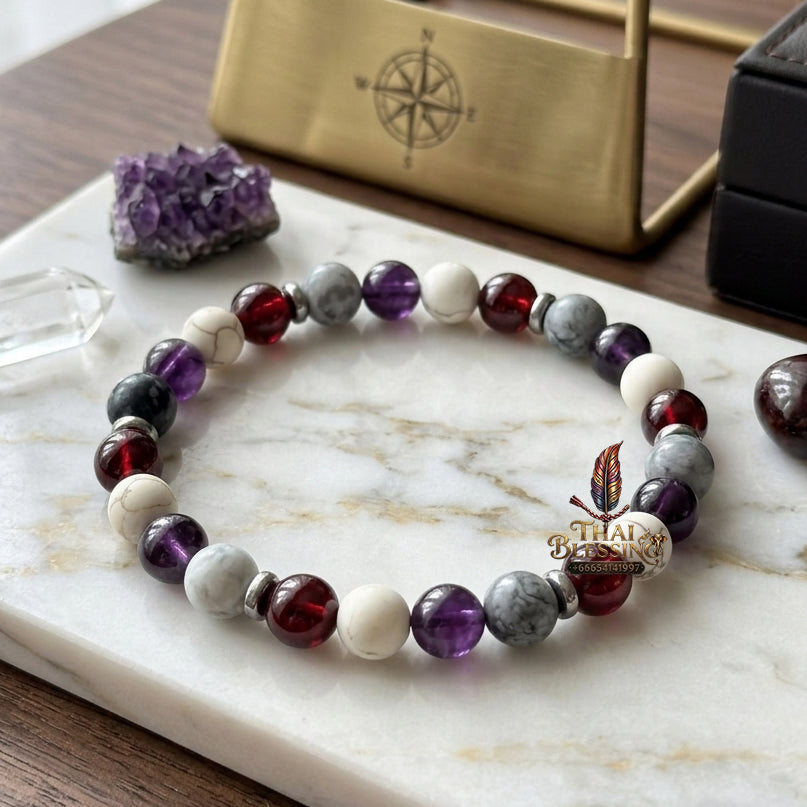 ✨ The "Boho Serenity" Natural Stone Bracelet: Anti-Anxiety & Mental Balance Earth Beads