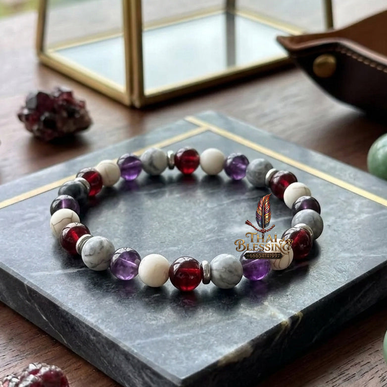 ✨ The "Boho Serenity" Natural Stone Bracelet: Anti-Anxiety & Mental Balance Earth Beads