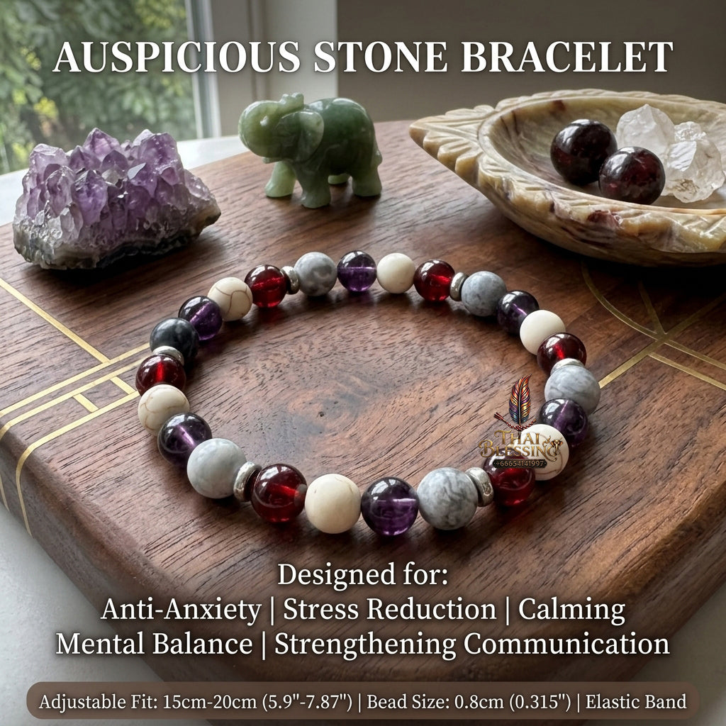 ✨ The "Boho Serenity" Natural Stone Bracelet: Anti-Anxiety & Mental Balance Earth Beads