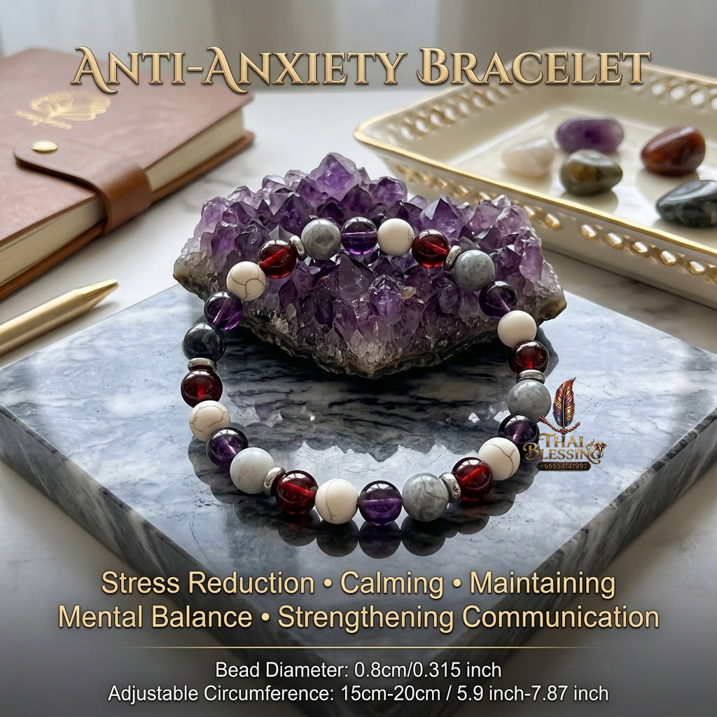 ✨ The "Boho Serenity" Natural Stone Bracelet: Anti-Anxiety & Mental Balance Earth Beads