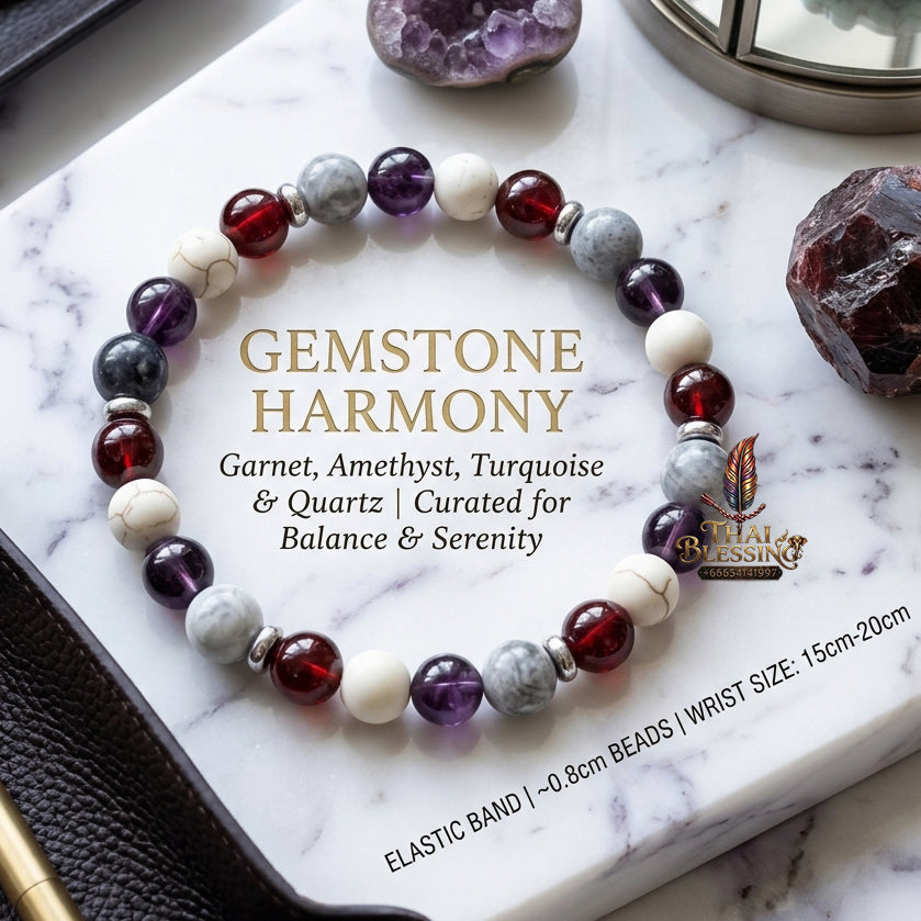 ✨ The "Boho Serenity" Natural Stone Bracelet: Anti-Anxiety & Mental Balance Earth Beads