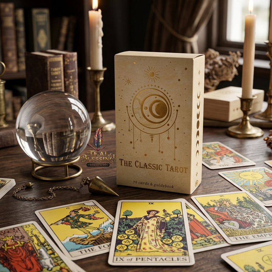 The Classic Tarot Deck - 78-Card Rider-Waite Foundation Set with Guidebook, Easy for Beginners & Collectors, Traditional Fortune Telling & Tabletop Divination Art Collectible