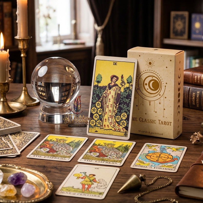 The Classic Tarot Deck - 78-Card Rider-Waite Foundation Set with Guidebook, Easy for Beginners & Collectors, Traditional Fortune Telling & Tabletop Divination Art Collectible