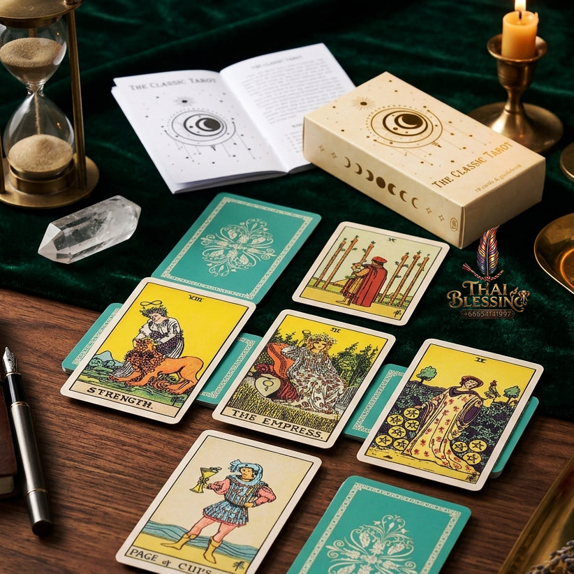 The Classic Tarot Deck - 78-Card Rider-Waite Foundation Set with Guidebook, Easy for Beginners & Collectors, Traditional Fortune Telling & Tabletop Divination Art Collectible