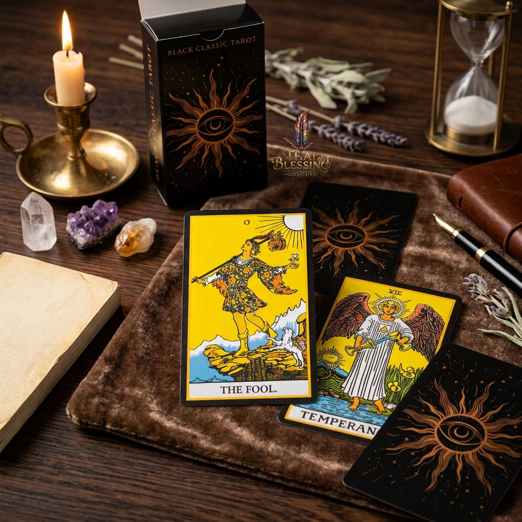 The Classic Tarot Deck - 78-Card Rider-Waite Foundation Set with Guidebook, Easy for Beginners & Collectors, Traditional Fortune Telling & Tabletop Divination Art Collectible