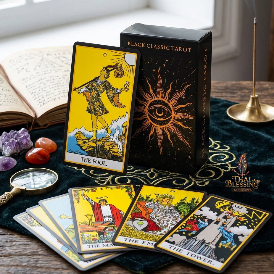 The Classic Tarot Deck - 78-Card Rider-Waite Foundation Set with Guidebook, Easy for Beginners & Collectors, Traditional Fortune Telling & Tabletop Divination Art Collectible