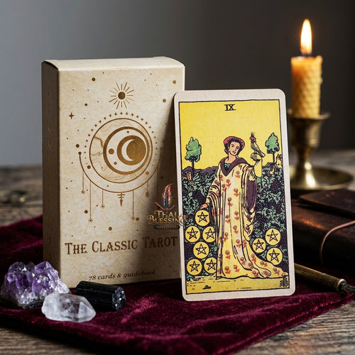 The Classic Tarot Deck - 78-Card Rider-Waite Foundation Set with Guidebook, Easy for Beginners & Collectors, Traditional Fortune Telling & Tabletop Divination Art Collectible